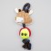 Toy for dogs 3-in-1 "cow": cable, soft with a squeak, felt ball, 30 cm