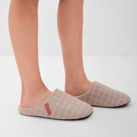 Women's slippers, size 38-39, beige color-2
