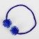 Decorative element on the rope 2 balls with brilliance, d = 2 cm, set 8 pcs., Blue color