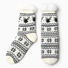 Women's socks with fur inside 