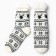 Women's socks with fur inside "Snowflakes with a deer", white color, size 36-40