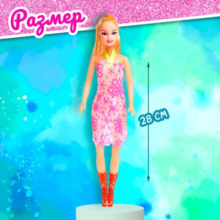 Model doll "Anna" in a dress, mix-1