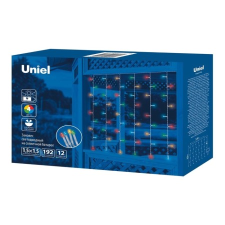 Garden Curtain on the Solar Battery Uniel, IP44, 1.5 m, multi -colored-8
