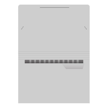 A4 cartridge folder, calligrata top deluxe, 12 departments, 700 μm, on a button, white with color separators-2