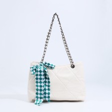 Zipper bag with lightning, white color