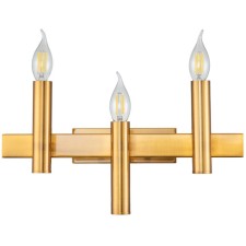 Wall lamp Leonardo 3xe14 60W, size 40x16.5x15 cm, bronze color