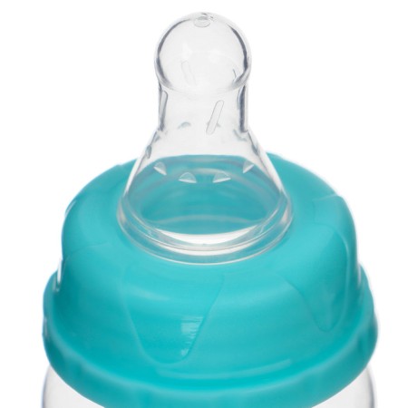 A bottle for feeding, a classic throat, 60 ml (measuring scale up to 40 ml) BASIC, 0+ months, Biryuzovoy color-2