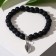 Bracelet with a suspension mix ball No. 8 "Shungit", 5.5cm