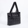 Soper bag with zipper, black color