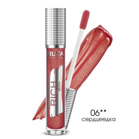 Lip gloss RUTA RICH GLOSS, tone 06, heartburner