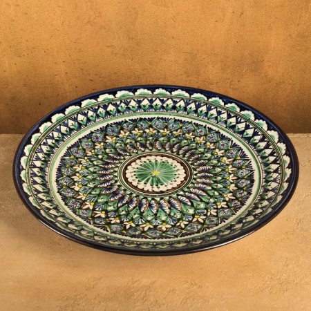 Largan Rishtan ceramics "Patterns", 39 cm, blue