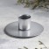 Circle Circle Circle for one candle, 7x3 cm, silver