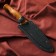 Caucasian knife, tourist "Varan" with scabbard, steel - 40x13, waxed nut, 14.5 cm