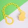 Holder for the nipple - dummy, on the chain, color mix