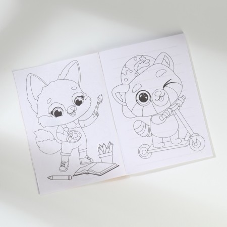 Set: Notepad Collection A6, Tracker of Habits and Wax crayons "For those who have paws"-7