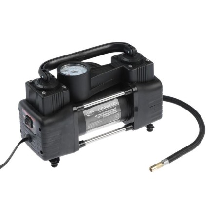 Automobile compressor, two-cylinder Autovirazh 75 l/min with a manometer AV-010750-1