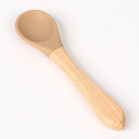 Baby plate on a suction cup, spoon, m & b, beige-8