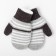 Baby mittens double, gray color, size 12