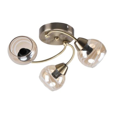 Lamp Ceiling Economy Highlight 12150/3AB AMB, 3x60W, E14, 17x42x42 cm, bronze color