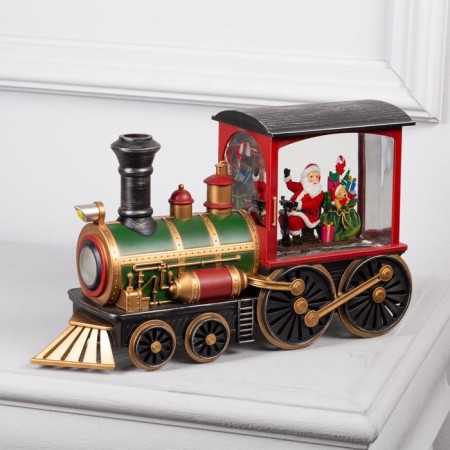 LED figure "steam locomotive" 31 × 17 × 10 cm, plastic, AAX3 batteries (not complete), USB, glow warm white-1