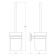 Holder with toilet ruff, matte glass, chrome