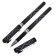 Gel pen, 0.5 mm, black, silver body with a pattern