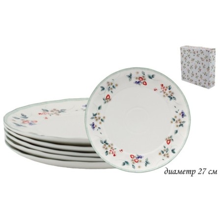 A set of plates Lenardi "Strawberries", d = 27 cm, 6 pcs