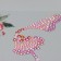 Sticker Plastic Rhubates "Wing butterfly and Pink Roses" 16x17 cm