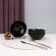 Arya Home Shell salad, 6 pcs, black color