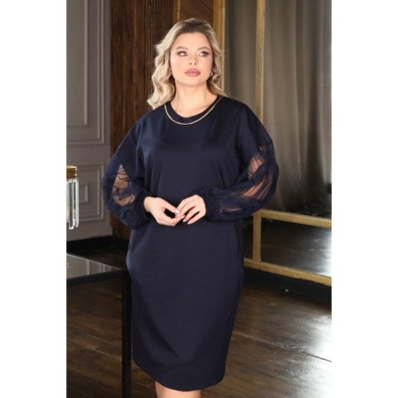 Women's dress, size 56, blue color-9