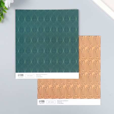 Scrapbooking paper bilateral "Greece" density 180 g 15.5x17 cm-1