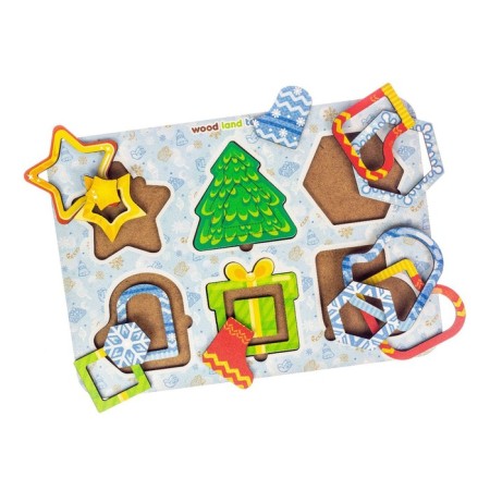 Developing game according to the methodology "Montessori. New Year's figures"-3
