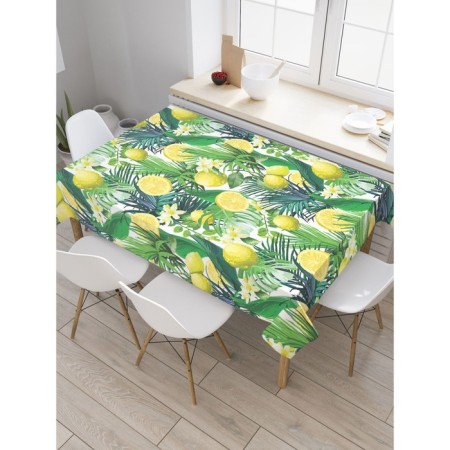 Tables on the table "Lemons and tropics", rectangular, oxford, size 145x180 cm