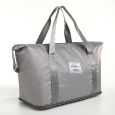 Sports bag with lightning, with an increase, external pocket, color gray color