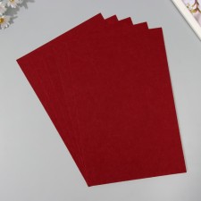 A set of hard felt (5 sheets) 1 mm 20x30 cm burgundy