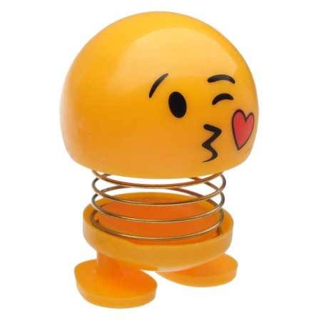 Smile on the spring, on the panel in the car, heart, yellow-1