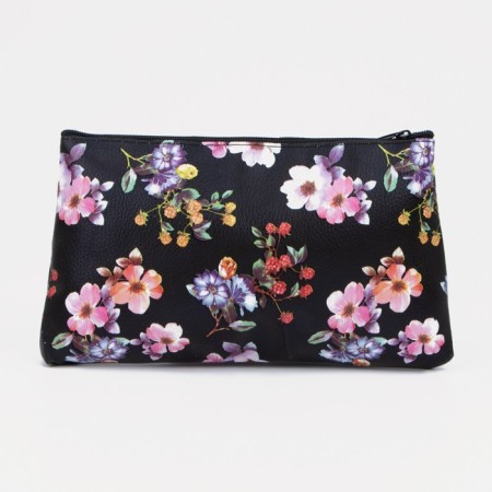 Cosmetic bag with lightning, black color-1