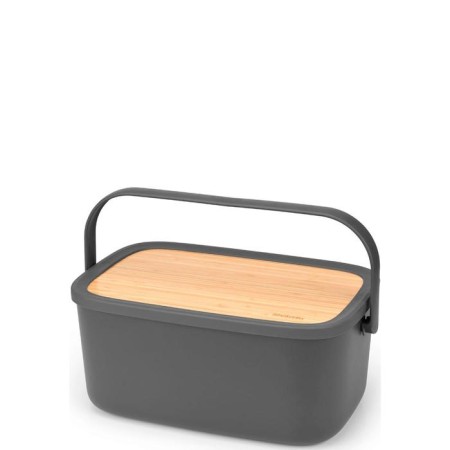 Brabantia nic breadbine, rectangular, dark gray color, size 25x39.5x16 cm-2