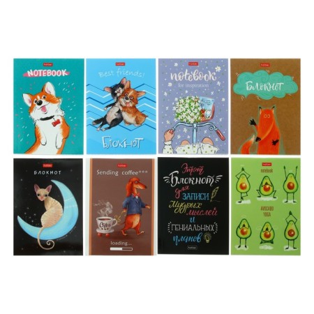 Notepad A6, 32 sheets on the Assortment paper clip, paper cover, lamination, mix