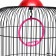Bird cage is round, three -tier welded, small pallet, 33 x 77 cm, mix of flowers