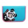 Penal 3 sections, tab inside, 140 x 210 x 40 mm, fabric, calligrata top block "Cat Panda"