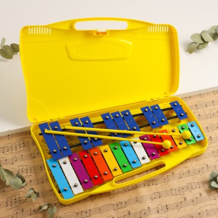 Musical tool Music Life, 25 tones, case, 2 sticks, yellow