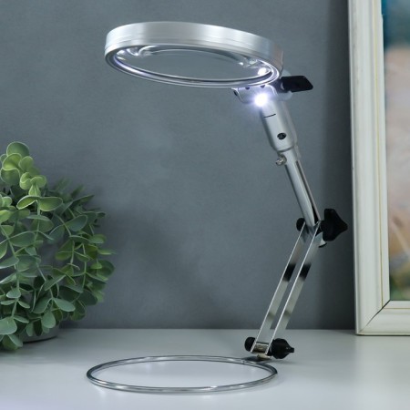 Lupa-lupa x1.5 for LEDX1 creativity from 3 LR1130 lenses D = 13 cm