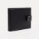 Men's purse on a button, for bills, for cards, for coins, brown color