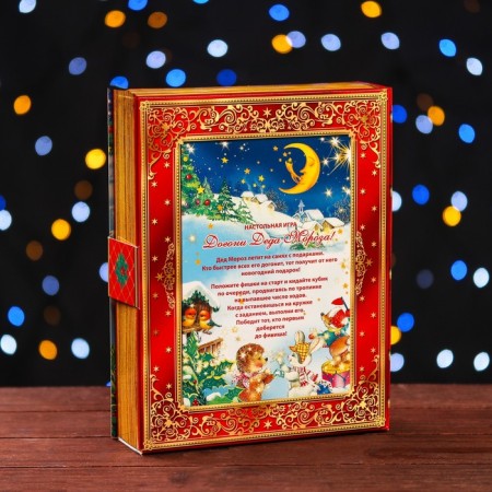 Cardboard box "catch up with Santa Claus", with a game, 18 x 5 x 24 cm-1