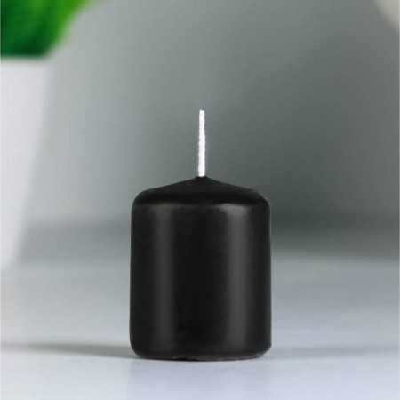 Set of candles - cylinders, 4x5 cm, set 2 pcs, black-2