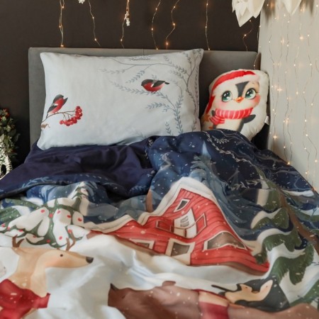 Ethel bedding 1.5 Christmas Night 143x215 cm, 150x214 cm, 50x70 cm -1 pcs, 100% HL, calico-1