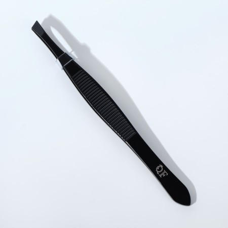 Pinzet "Premium" beveled, narrow, 9 × 0.6 cm, on the blist, black color-6