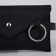 Female belt bag on the button, black color