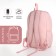 Youth backpack from textiles, 4 pockets, pink color